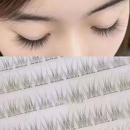 New Natural Cluster Fishtail Type Glue-free Self-adhesive False Eyelashes Eyelash Extension Makeup Natural Cluster 2025 New