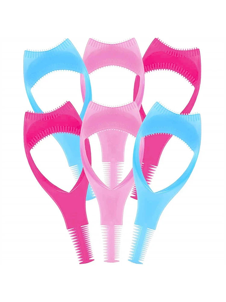 Handy Eyelash Aid Clip Pink Eye Makeup Aid Tool Y Shape Silicone Mascara Applicator Shield Multifunctional Silicone Eyeliner Mak