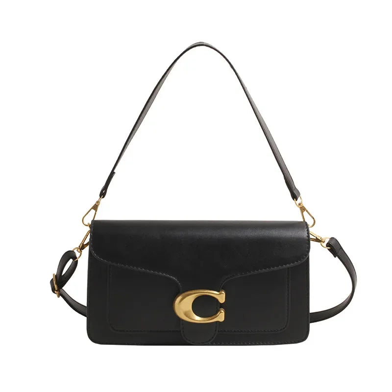 New Women's High-End Pure Color Simple Square Bag Multi-Layer Commuting Single Shoulder Bag Neutral Minimalist Style