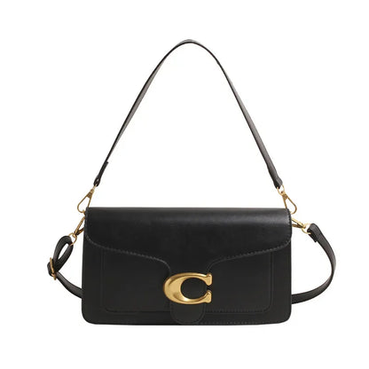 New Women's High-End Pure Color Simple Square Bag Multi-Layer Commuting Single Shoulder Bag Neutral Minimalist Style