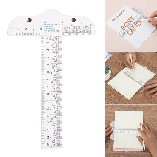 1PC Acrylic T-Square Ruler For Handtool In Both Inches And Metric Measurements Transparent Graduated Measuring Scale Rule