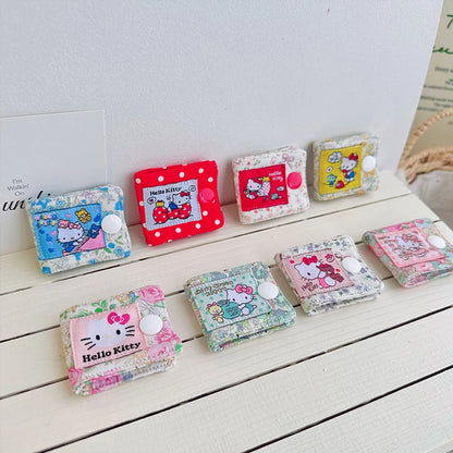 Hello Kitty Data Cable Organizer Fabric Sanrio KT Cat Charger Cord Storage Holder Data Line Bobbin Winder