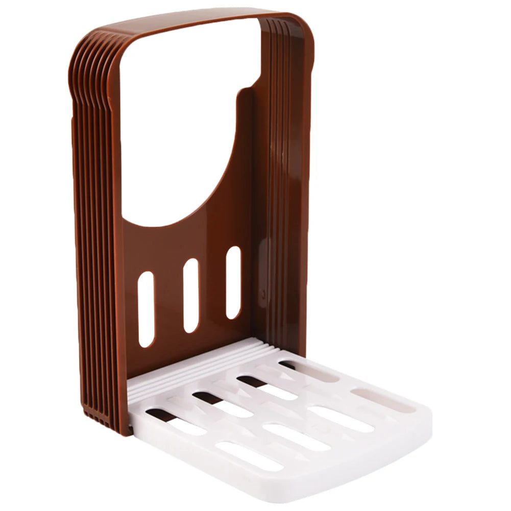 Toast Bread Slicer Stand Adjustable Plastic Bread Cutting Tools DIY Foldable Toast Loaf Slicing Machine Kitchen Bread Gadgets