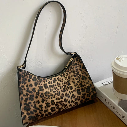 Fashion Zebra Print Women Luxury Handbag PU Leather Simple Underarm Shoulder Bags Female Daily Design Clutch Totes Purse Pouch