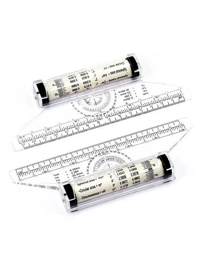 Angles Line Ruler 15cm 30cm Multi-Function Drawing Tool Roll Draw Ruler Metric Rolling Ruler Clear Parallel Rolling Ruler