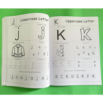 Buchstaben AZ Alphabet Phonetik Übungsheft Vorschule Englisch lernen Kindergarten Schreiben Malbuch Montessori