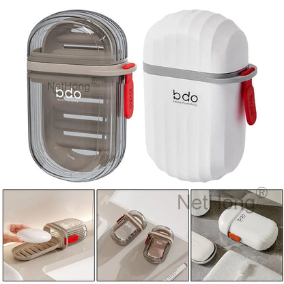 Light Luxury Travel Soap Box Double Drains Soap Holders Soap Dishes Outdoor UK