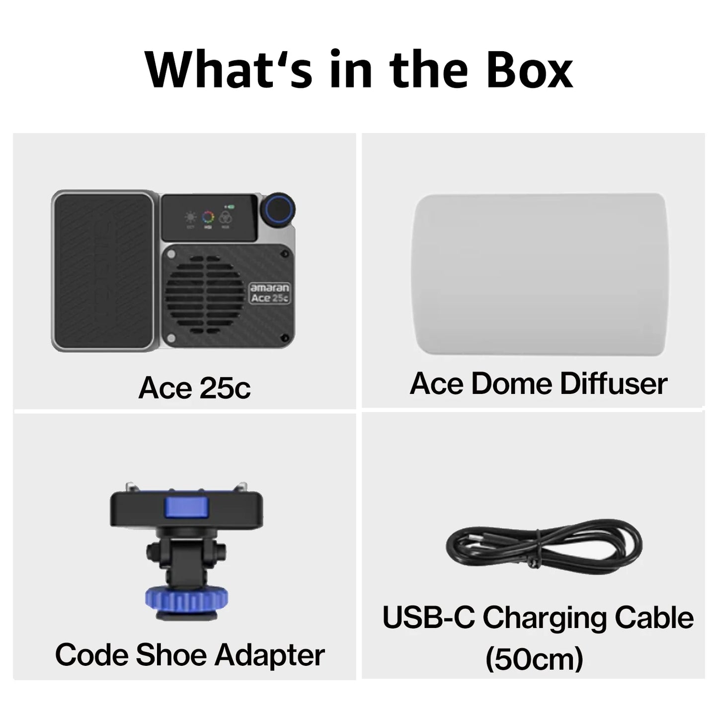 amaran Ace 25c Pocket RGBWW LED Light Full-Color Mini Video Light 2300K-10000K 4500mAh Battery with PD Fast Charging for TikTok