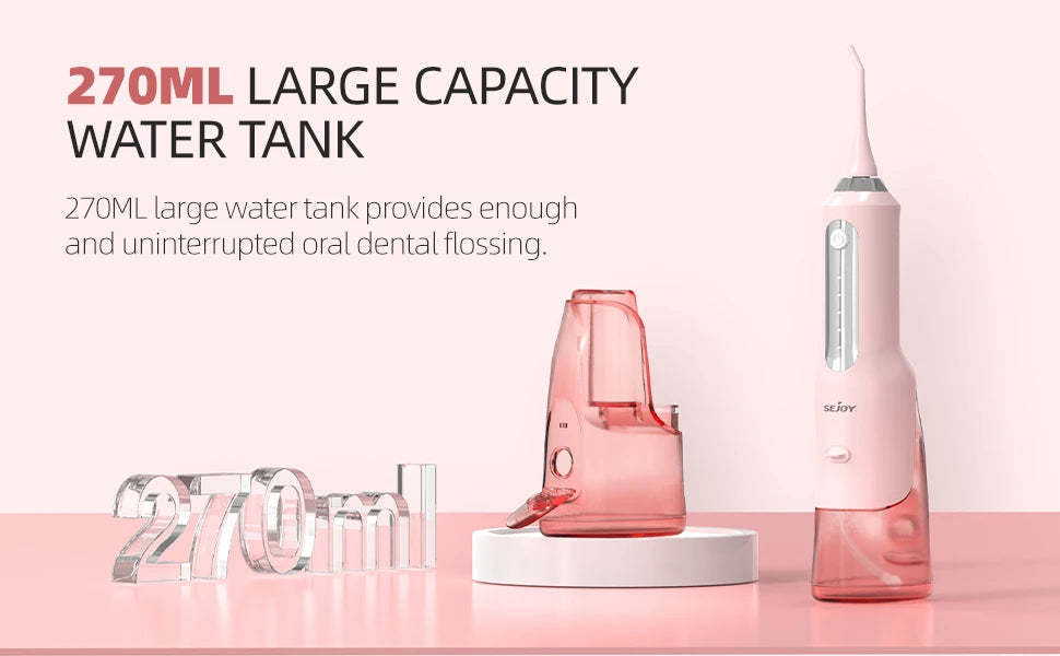 SEJOY Home Dental Oral lrrigator Water Flosser 4 Colors Thread Teeth Pick Mouth 5 Modes Washing Machine USB Rechargeable