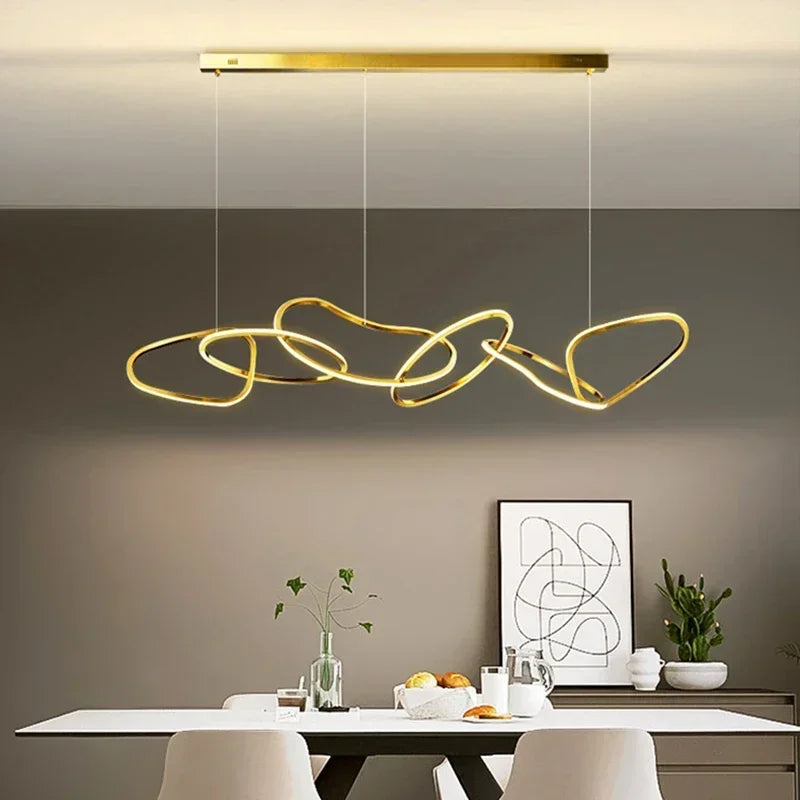 Modern Simplicity Circle LED Pendant Lights for Dining Living Home Decor Hanging Ring Chandelier Lamp Fixture