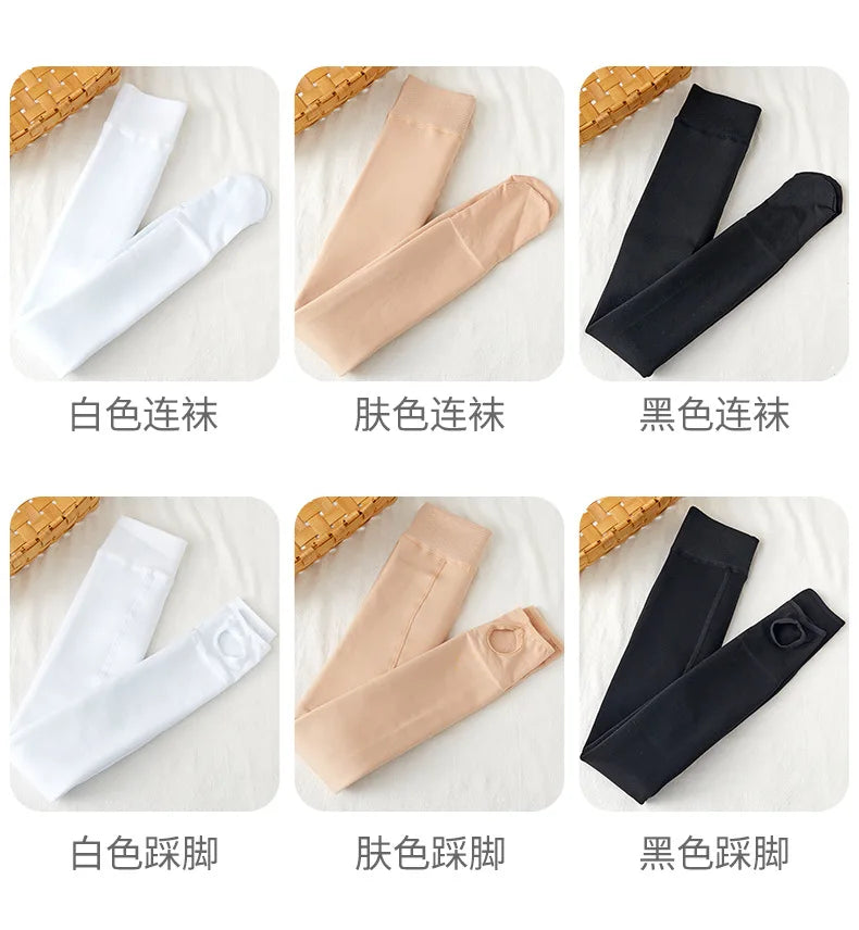 Winter Girls Tights Thicken Warm Pantyhose for Kids Skin/black Children Stocking Teenager Pantys Baby Ballet Underpants