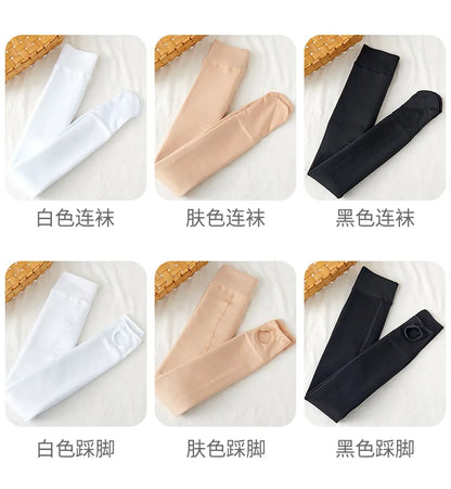 Winter Girls Tights Thicken Warm Pantyhose for Kids Skin/black Children Stocking Teenager Pantys Baby Ballet Underpants