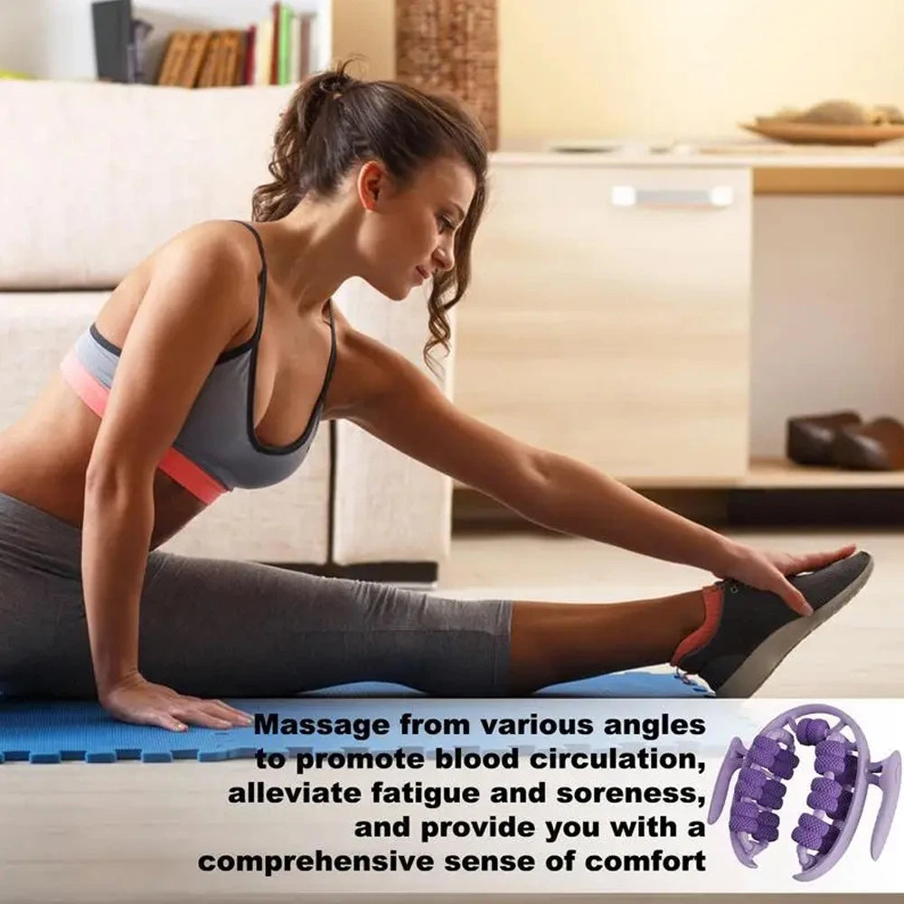 1Pc 26 Wheel Annular Leg Clamp Massager 360-degree Rotation Multifunctional Cellulite Massager Handheld Smooth Tool
