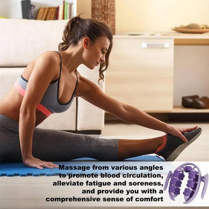1Pc 26 Wheel Annular Leg Clamp Massager 360-degree Rotation Multifunctional Cellulite Massager Handheld Smooth Tool
