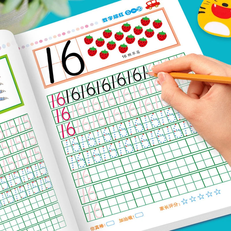 32 Pages Alphabet Tracing Workbook Educational Books Number Children Calligraphy Handwriting Copybook for Kids