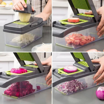 16/14 in 1 Multifunctional Vegetable Chopper Handle Food Grate Food Chopper Vegetable Slicer Dicer Cut Kitchen Items cocina