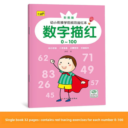 32 Pages Alphabet Tracing Workbook Educational Books Number Children Calligraphy Handwriting Copybook for Kids