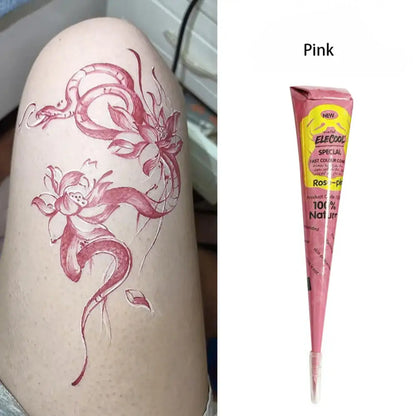 25g Indian Henna Dark Red Tattoo Paste Temporary Henna Cone For Tattoo Body Art Sticker Special Body Art Paint Henna