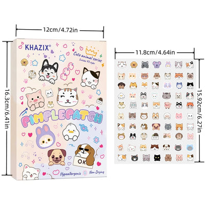 600pieces of cartoon cat acne patches, facial acne patches, concealer acne patches, and pimples patches. Ultra-thin and breathab