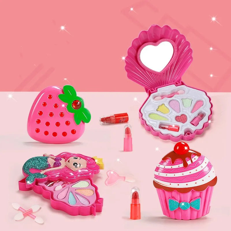 Girls Make Up Set Toys Beauty Makeup Tools Children Pretend Play Toys Safe Non Toxic Dressing Cosmetic Nail Polish Toys Gifts