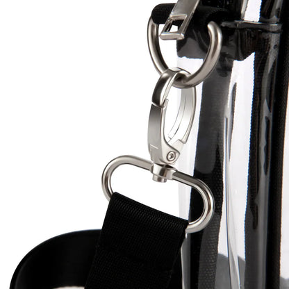 Clear Crossbody Purse Bag,Stadium Approved with Front Pocket for Concerts Sports Festivals Holiday Beach Waterproof Bag