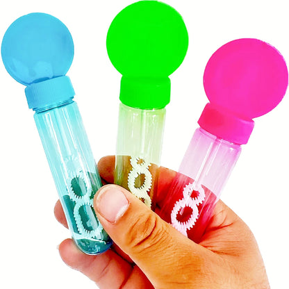 6/12/18Pcs 4.3x14cm Soap-free Liquid Bubble Tube Birthday Celebration Wedding Party Halloween Christmas Carnival Gift Decoration