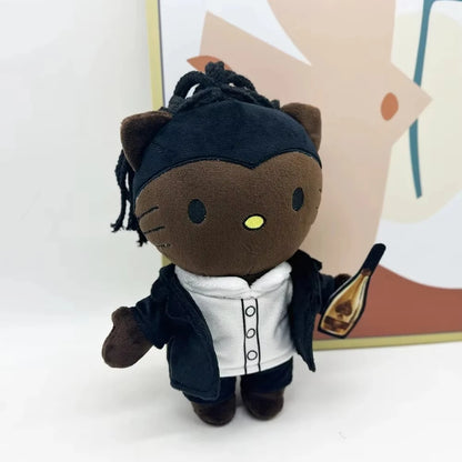 New Hello Kitty Ken Carson Rapper Trippie Taylors Plush Toy Doll with Clothes Stuffed Soft Plush Toys Fans Collect Gifts