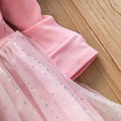 Girls Princess Dress Long Sleeve - Elegant Casual Dress for Kids 2-6 Years | Evening & Party Wear