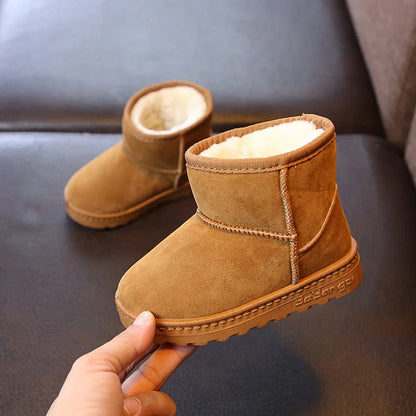 Kids Winter Slippers - Luxury Fur Lined Non-Slip Indoor Boots for Boys & Girls