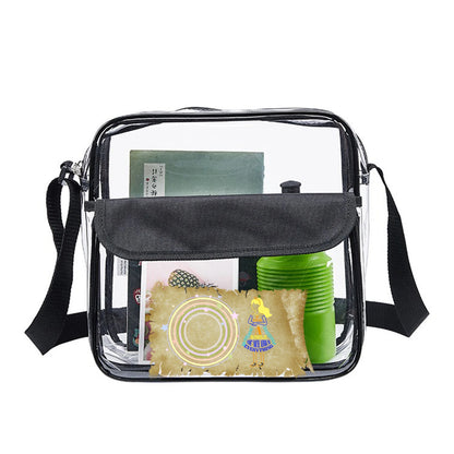Women's Clear Crossbody Bags Adjustable Long Strap Transparent Packs Casual Outdoor Simple Style Shoulder Bags