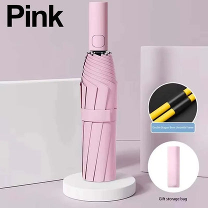 DIXSG 24 Bone Fully Automatic Double Bone Folding Umbrella For Sun UV Protection Rain Resistance And Strong Wind Resistance