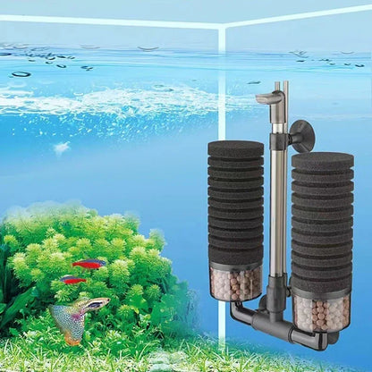 Premium Aquarium Bio Filter - Biochemical Sponge Filter for Fish Tank Air Pump & Skimmer System