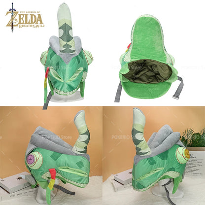 The Legend of Zelda Bokoblin Cosplay Headgear Plush Green Link Hat Zelda Shield Lizalfos Lynel Helmet Neck Costume Props Gift