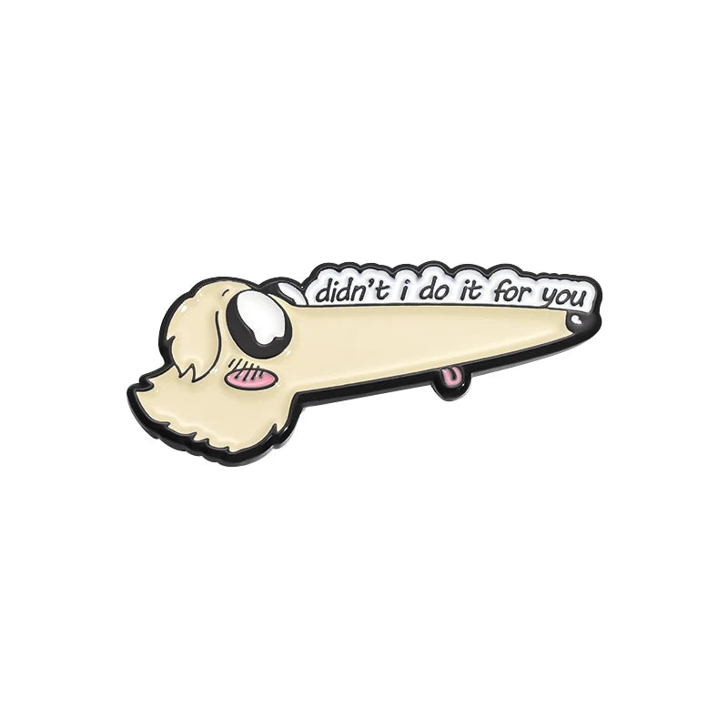 Cute Proboscis Dog Enamel Pins Custom Let Me Do It For You Brooch Lapel Badges Cartoon Animal Pet Jewelry Gift For Dog Lovers
