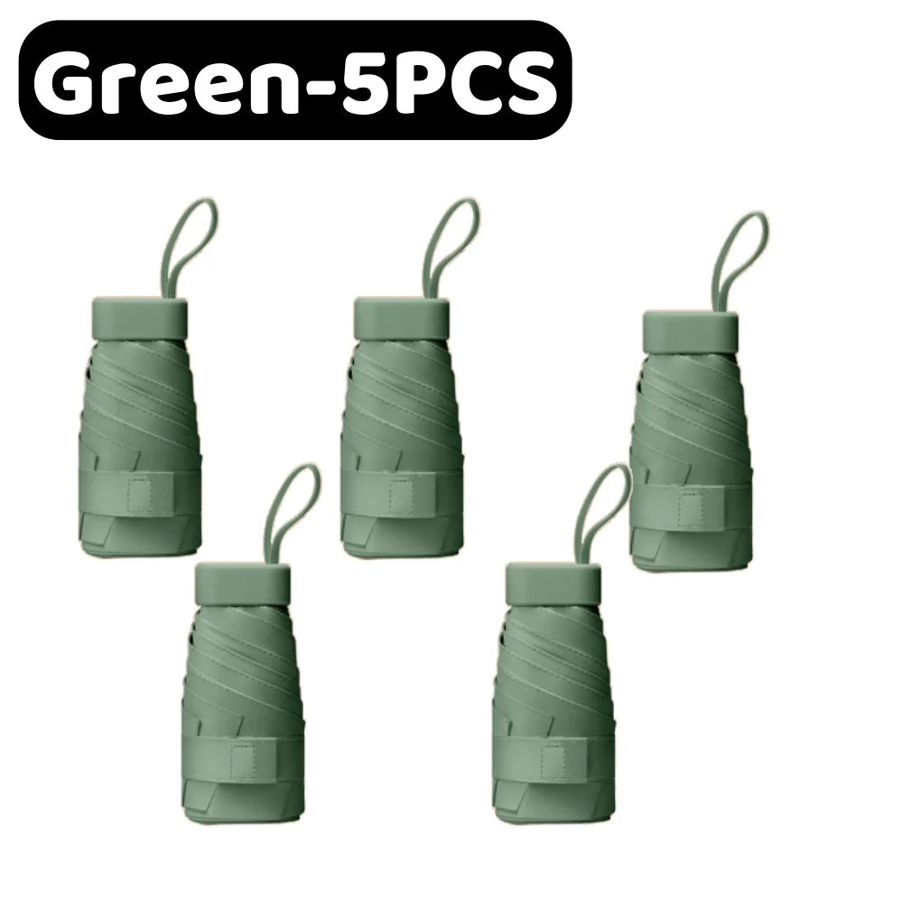 Mini UV Umbrella - Lightweight Folding Parasol Sunny Umbrella ,Reinforced Frame Portable Kids/Ladies' Sunshade Umbrella