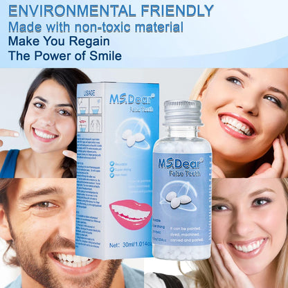 30ml Moldable False Teeth Dentures Adhesives Making Veneers Plastic Rubber Temporary Teeth Gaps Broken Repair Dental Beauty Tool