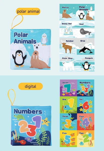 Children Early Educational Toys Rustle Sound Soft Cloth Book Fruits Animal Numbers Food Means of Transportation Cognition Toys