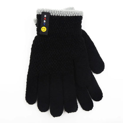 Kids Winter Gloves - Warm Knitted Mittens for Boys & Girls Ages 6-10 | Premium Cotton Stretch Gloves