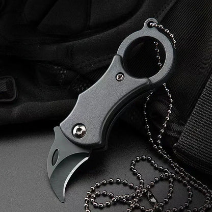 2024 New Outdoor Folding Knife EDC Key Fox Claw  Box Cutter Necklace Knife Camping Portable Self-defense Pocket Knife