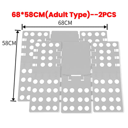 Plastic Clothes Folding Board Easy and Fast Kids Laundry Folder Shirt Folding Board Home Storage Tool for Kid Children Adults