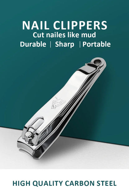 Ouriner Nail Clippers Stainless Steel Sharpest Nail Cutter Duty Curved Edge for Adult Men Women Swing Out Nail Cleaner/File