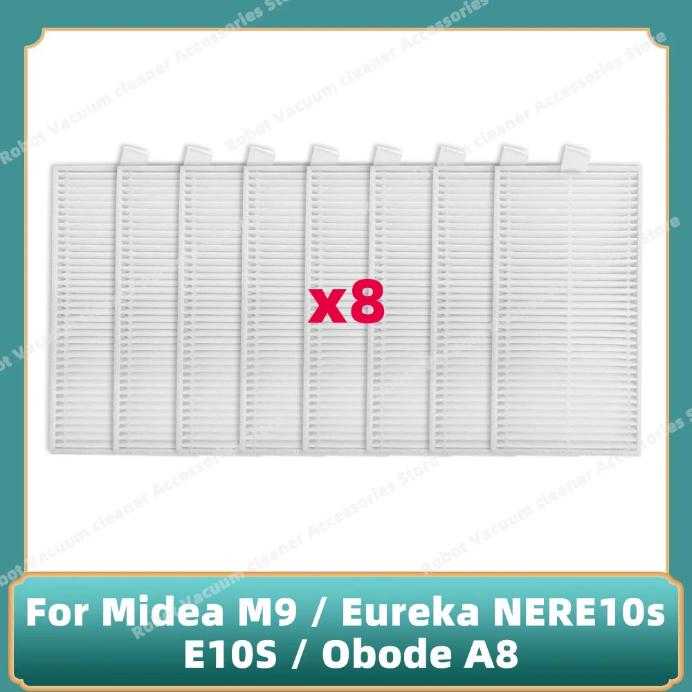Compatible For Midea M9 / Eureka E20 Plus / Eureka NERE10s E10S / Obode A8 / VCR S10 Plus Main Side Brush Filter Mop Cloth Parts