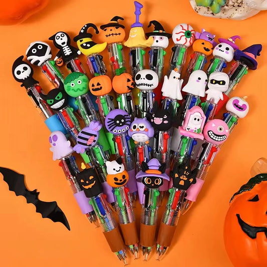 5-30Pcs Halloween Themed Ballpoint Pen Bulk for Kids Halloween Party Favors Gift School Prize Goodie Bag Stuffers Four-color