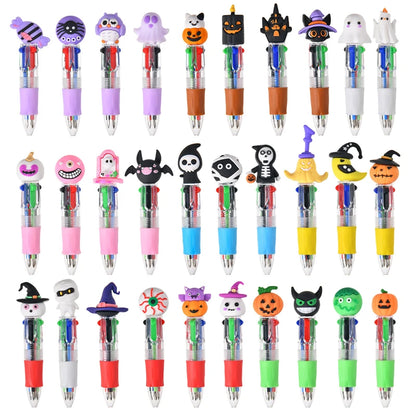 5-30Pcs Halloween Themed Ballpoint Pen Bulk for Kids Halloween Party Favors Gift School Prize Goodie Bag Stuffers Four-color
