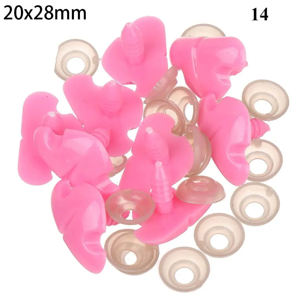 10Pcs Plastic Nose Crafts Doll Triangle Noses Oval Safety Noses Pigs Noses Plush Animal Nose DIY Animals Buttons For Dolls Fox
