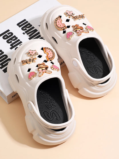 Children's hole shoes in summer, boys and girls, golden rabbits, non-slip Baotou slippers, large and medium-sized children's bea