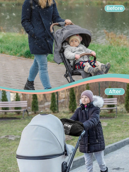 Stroller Warm Gloves with Phone Pocket & Without Phone Pocket Winter Stroller Hand Muff Waterproof Windproof Warm Gloves