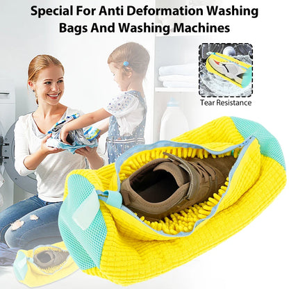 Shoes Washing Bag Laundry Bag Padded Shoe Protector Fluffy Fiber Polyester laundry Wash Bag Machine Washable Organizer