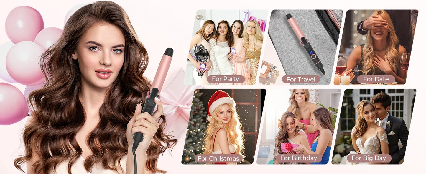 Ceramic Mini Hair Curler 25mm Travel Curling Iron Dual Voltage Curling Wand Small Hair iron Styler Curly Hair Products