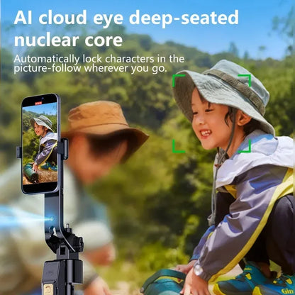 LISCN 1.8m 360 Gimbal Selfie Stick AI Intelligent Auto Face Tracking Tripod Stabilizer Phone Tripod with LED Fill Light